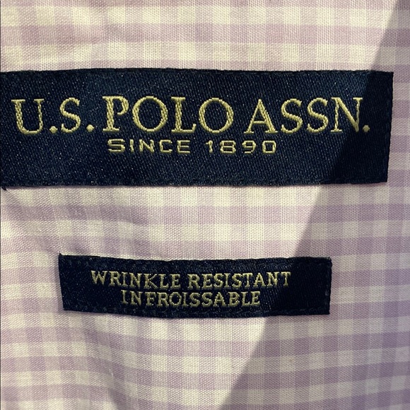 U.S. Polo Assn. Men's Purple Checkered Shirt - Picture 5 of 6